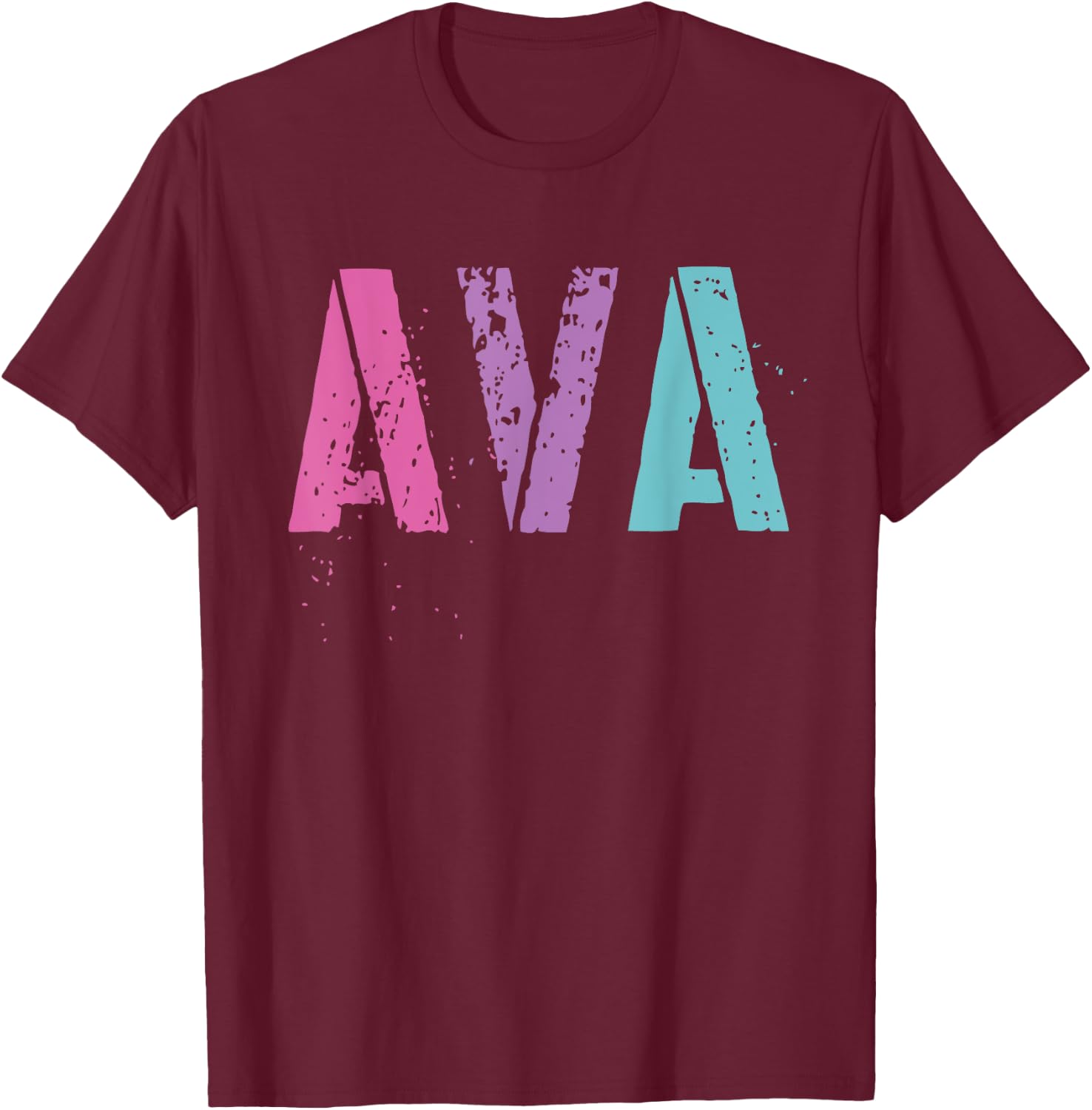 Vintage First Name AVA Girl Rock Star Sister Mom Av Birthday T-Shirt - T-Shirt | Maroon