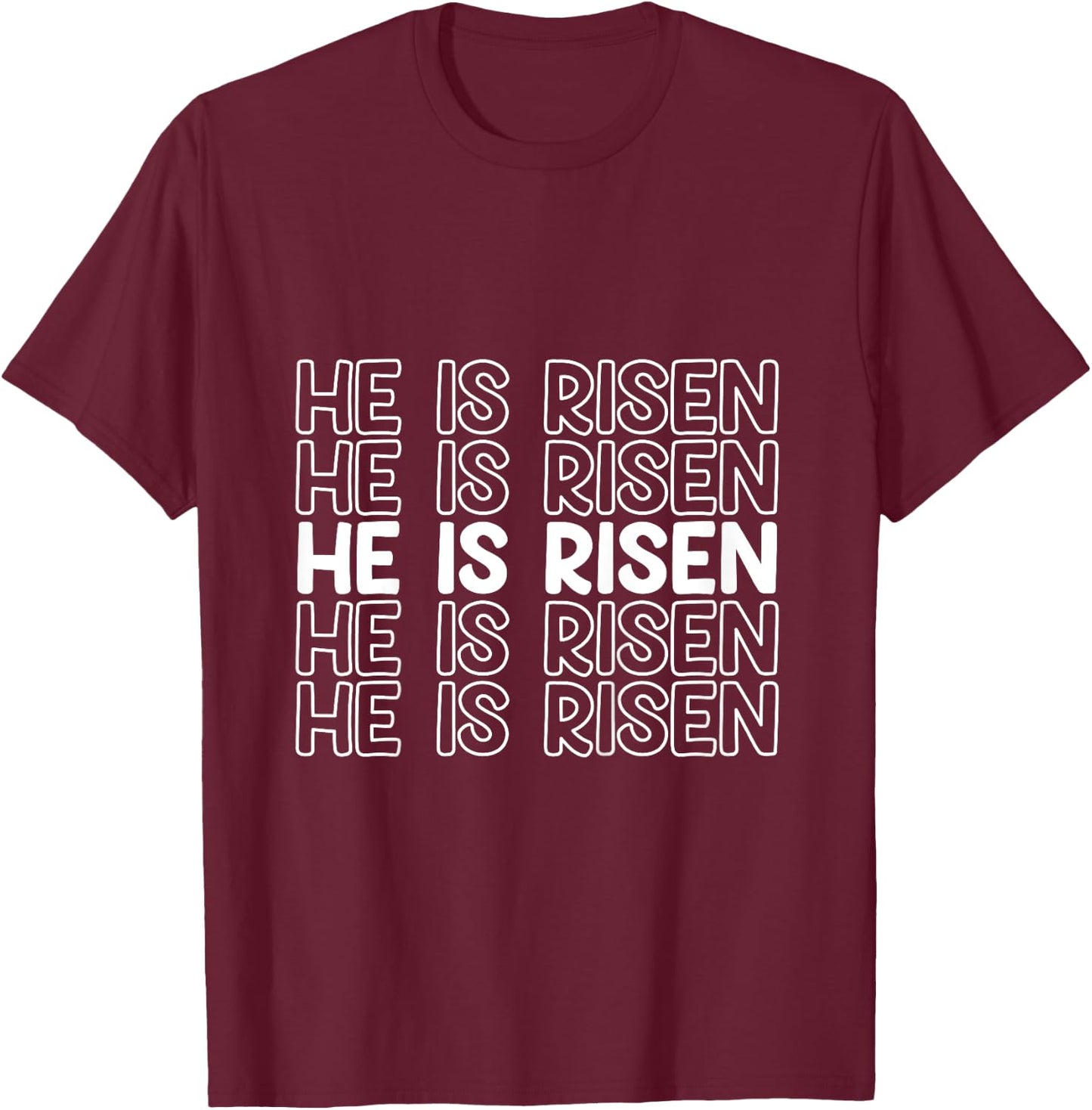 He Is Risen Christian Easter Boys And Girls Easter Toddlers T-Shirt - T-Shirt | Maroon