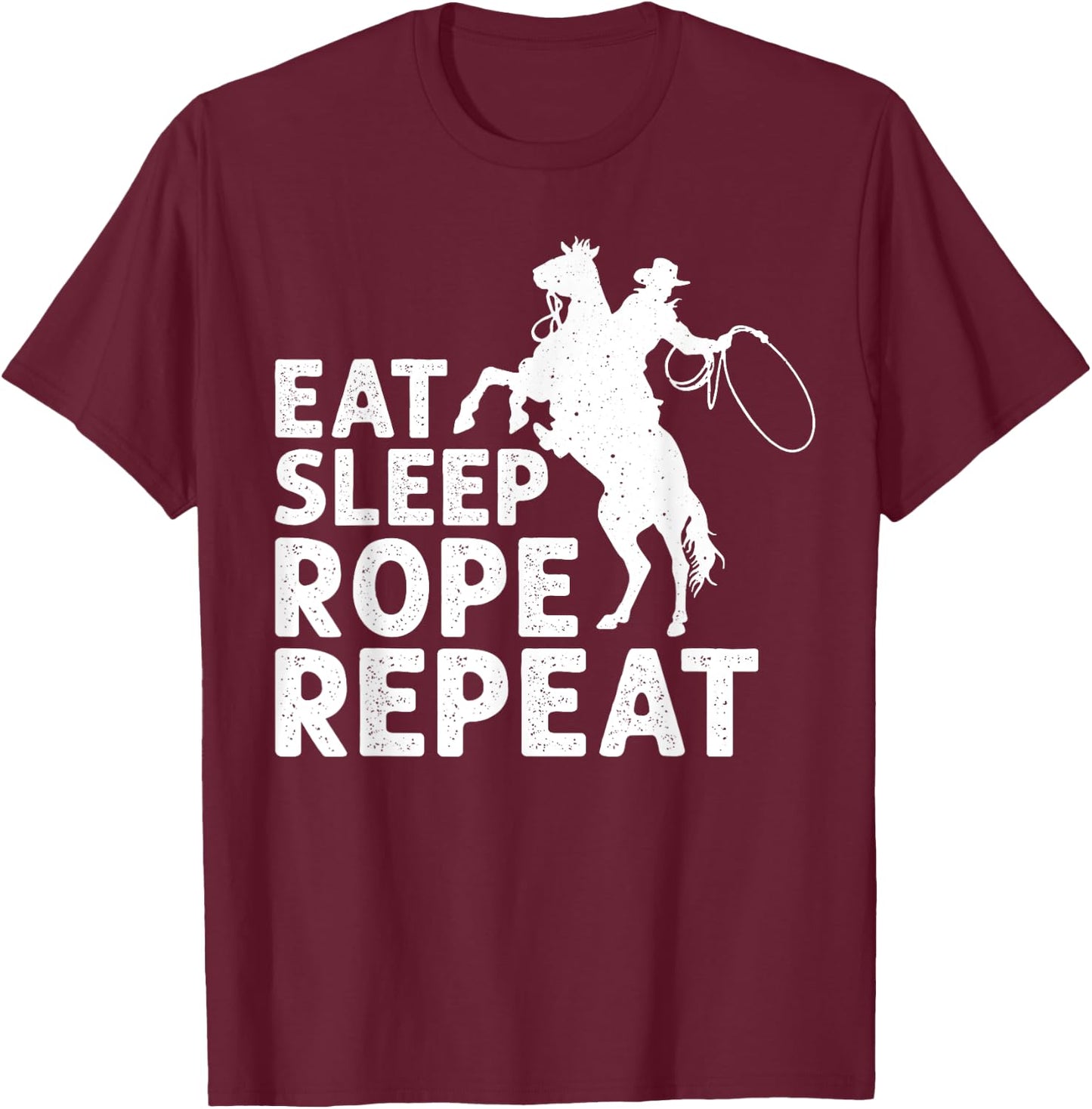 Cool Roping Women Bull Rider Cowboy Accessories T-Shirt - T-Shirt | Maroon