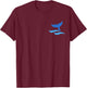 Blue Whale Tail Logo T-Shirt - T-Shirt | Maroon
