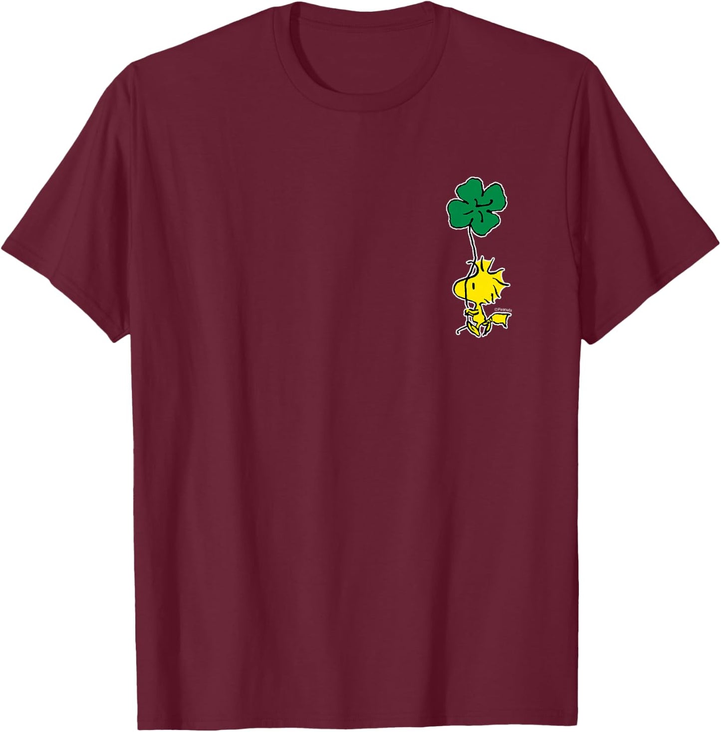Peanuts - St. Patricks Day Woodstock Lucky Clover , blue T-Shirt - T-Shirt | Maroon