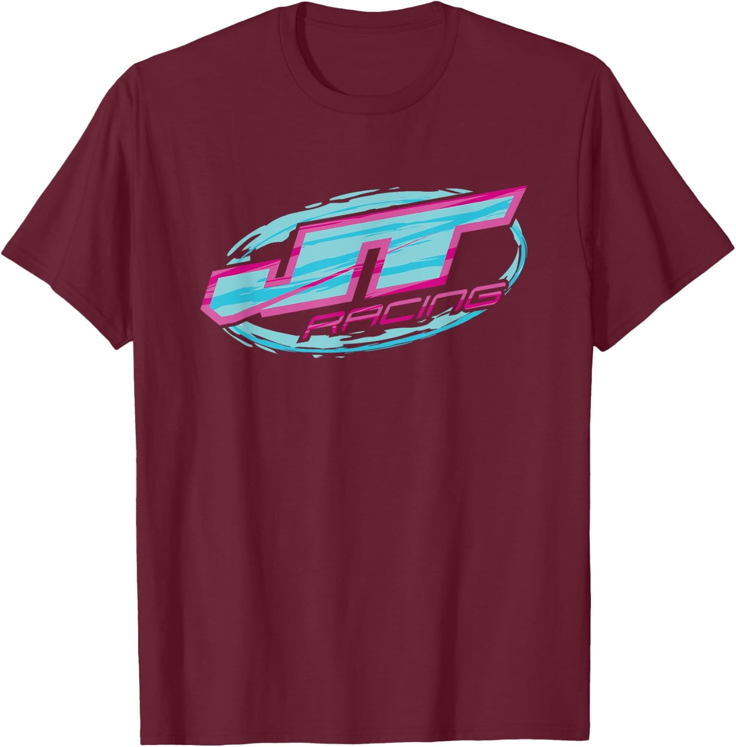 Blue and Pink JT Racing Logo , Black, S T-Shirt - T-Shirt | Maroon