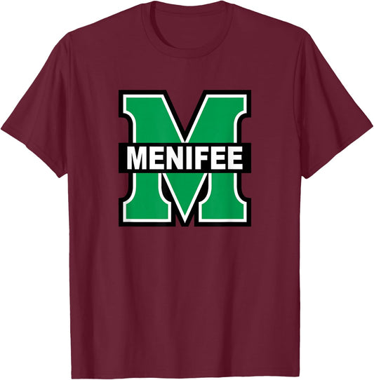 Menifee County High School M Menifee T-Shirt - T-Shirt | Maroon