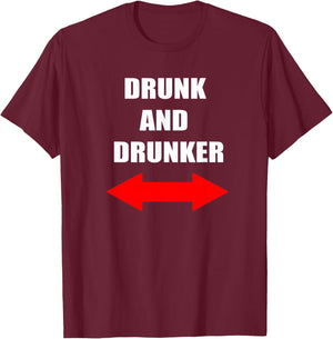 Funny Cruise Alcohol Drinking Drunk and Drunker T-Shirt - T-Shirt | Maroon