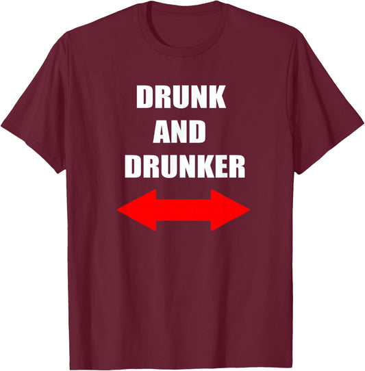 Funny Cruise Alcohol Drinking Drunk and Drunker T-Shirt - T-Shirt | Maroon