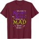 Welcome To Night Shift We're all Mad Here Nurse Crew Scrub T-Shirt - T-Shirt | Maroon