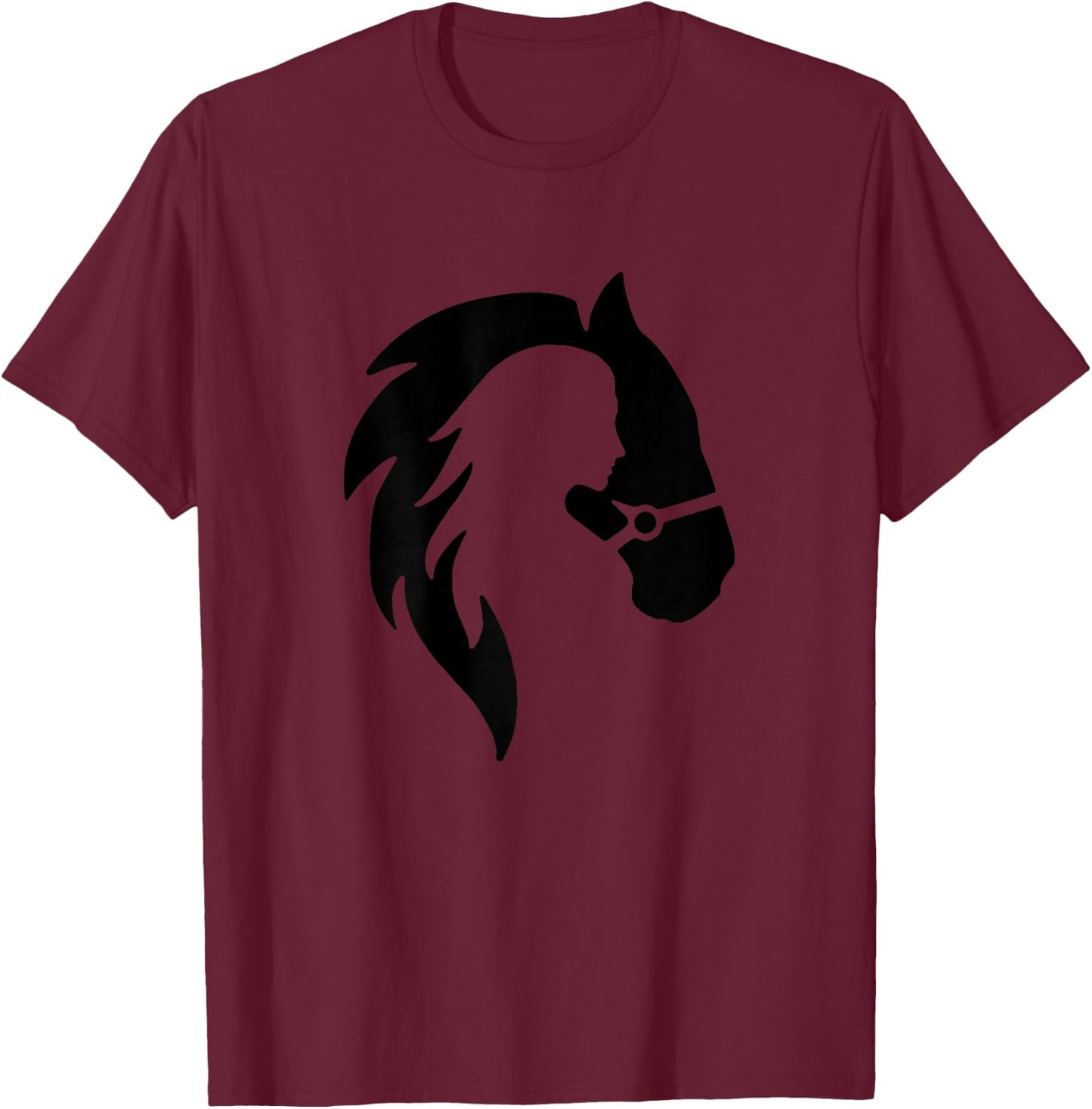 Horse Lover Women Girl Western Gift T-Shirt - T-Shirt | Maroon