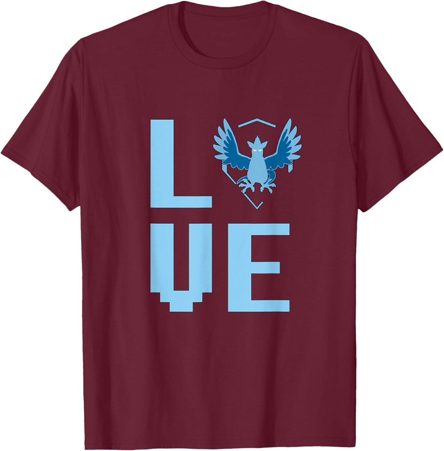 "LOVE" - - Go Mystic Team T-Shirt - T-Shirt | Maroon