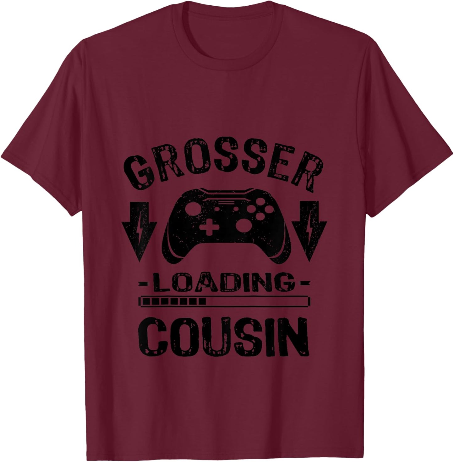 Kinder Ich Werde Großer Cousin Gamer bald Großer Cousin T-Shirt - T-Shirt | Maroon