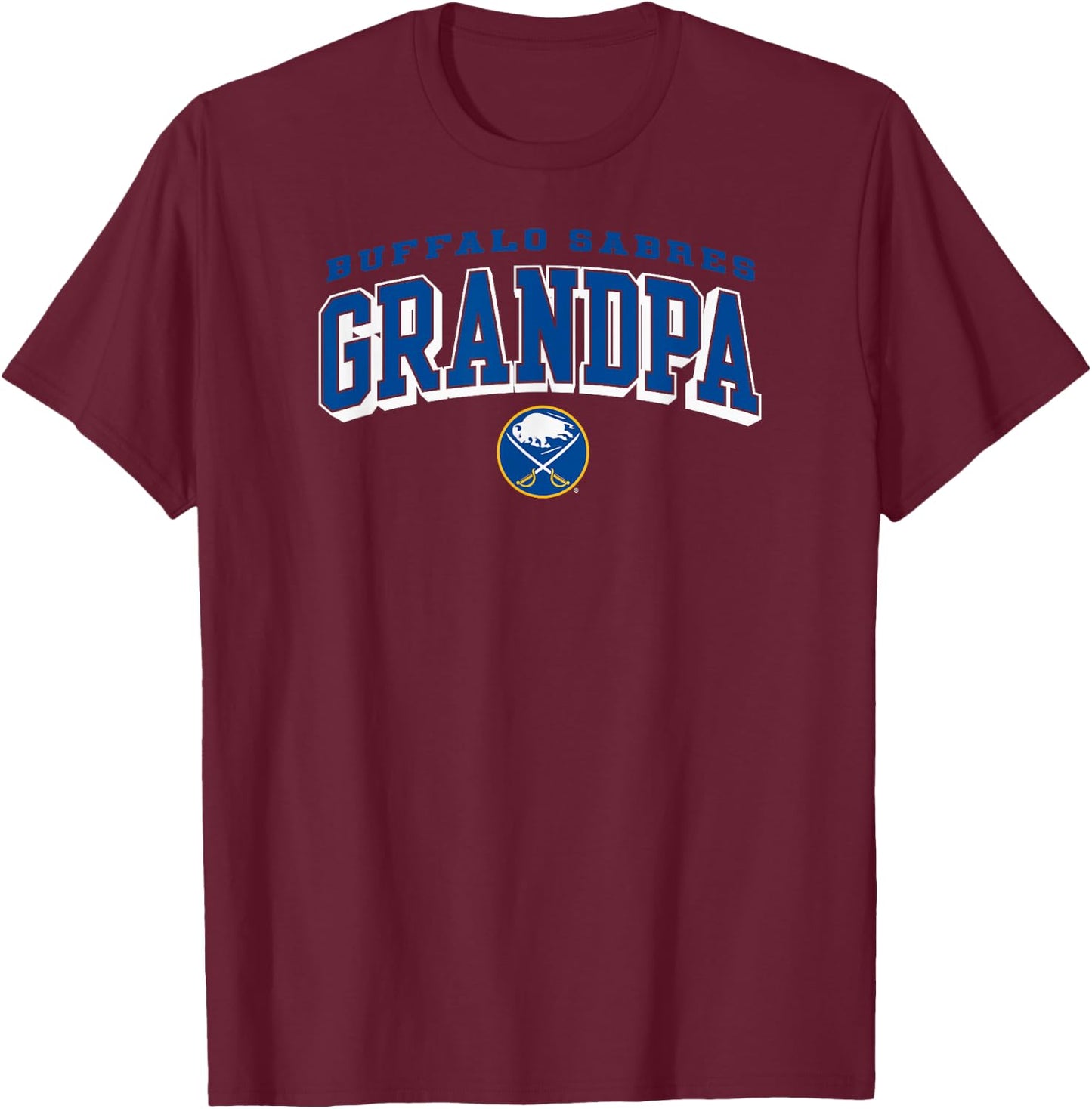 Buffalo Sabres Grandpa Arch Black NHL Officially Licensed T-Shirt - T-Shirt | Maroon