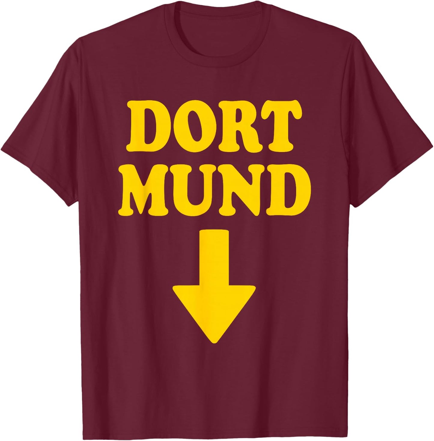 Dortmund dort Mouth Arrow T-Shirt - T-Shirt | Maroon
