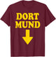 Dortmund dort Mouth Arrow T-Shirt - T-Shirt | Maroon