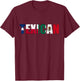 Texican Flag Texas and Mexico Flag Letters T-Shirt - T-Shirt | Maroon