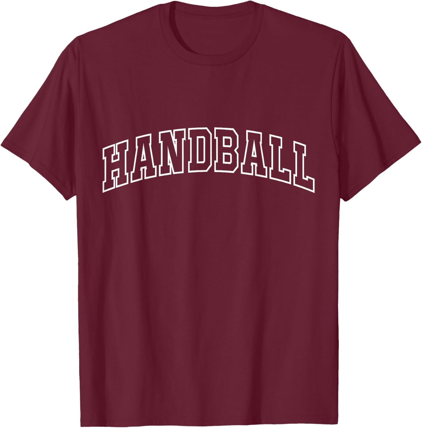 Handball Funny Athletic Lettering Team Player Coach T-Shirt - T-Shirt | Maroon