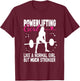 Fitness Gym Powerlifter Powerlifting Weightlifting T-Shirt - T-Shirt | Maroon