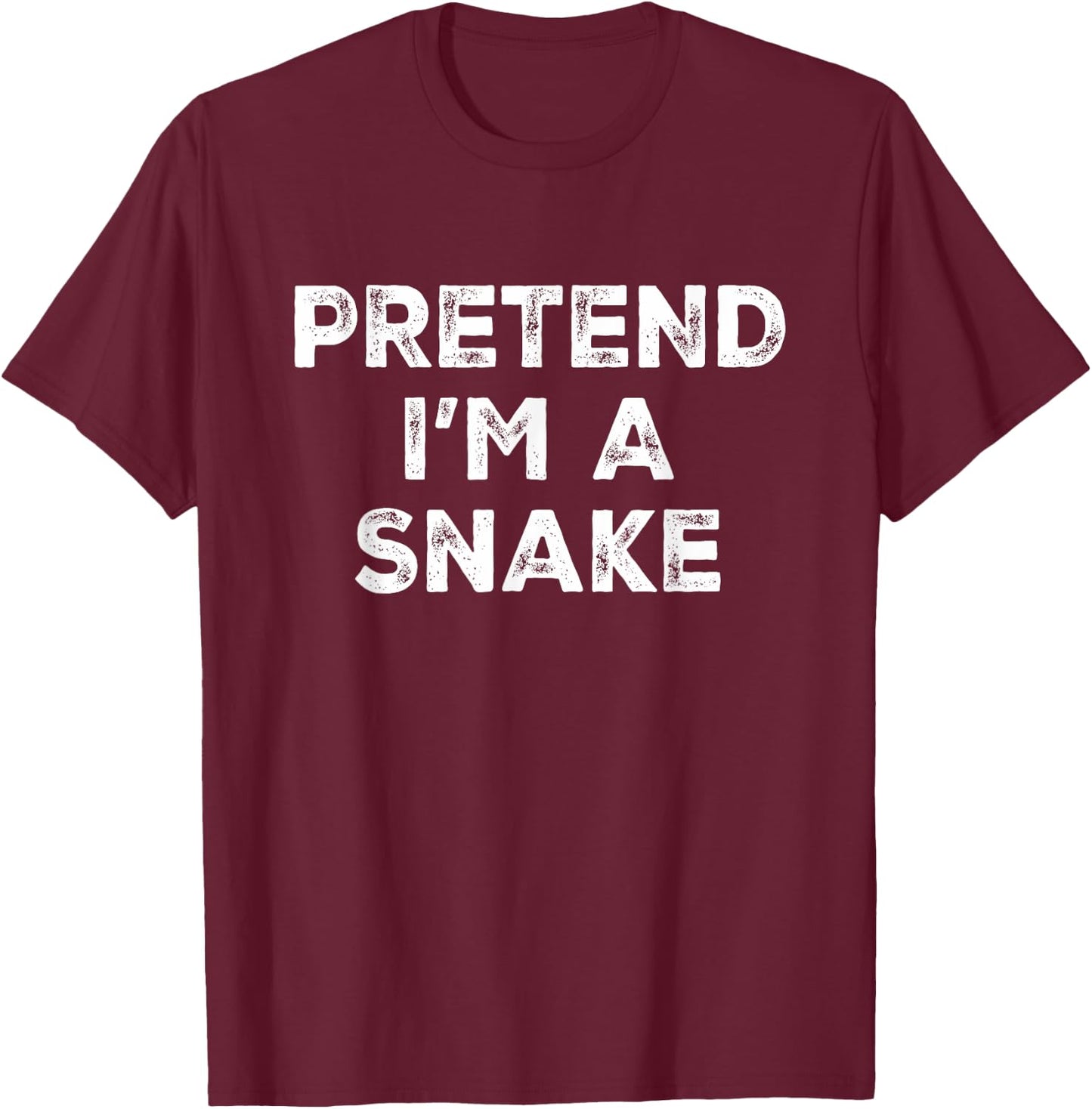 Pretend I'm A Snake Lazy Halloween Costume T-Shirt - T-Shirt | Maroon