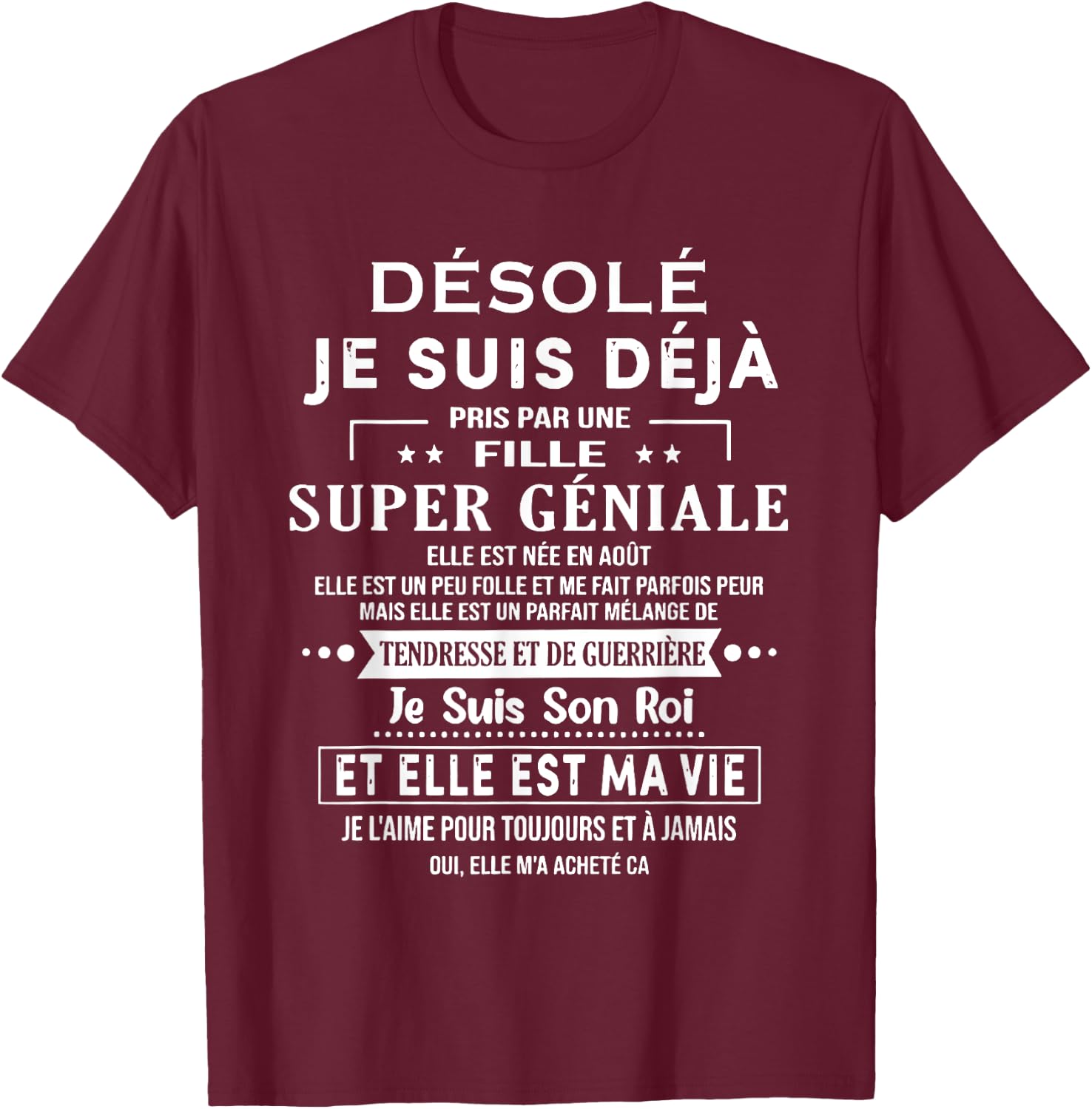 A SUPER GREAT Girl She Was Born In August T-Shirt - T-Shirt | Maroon