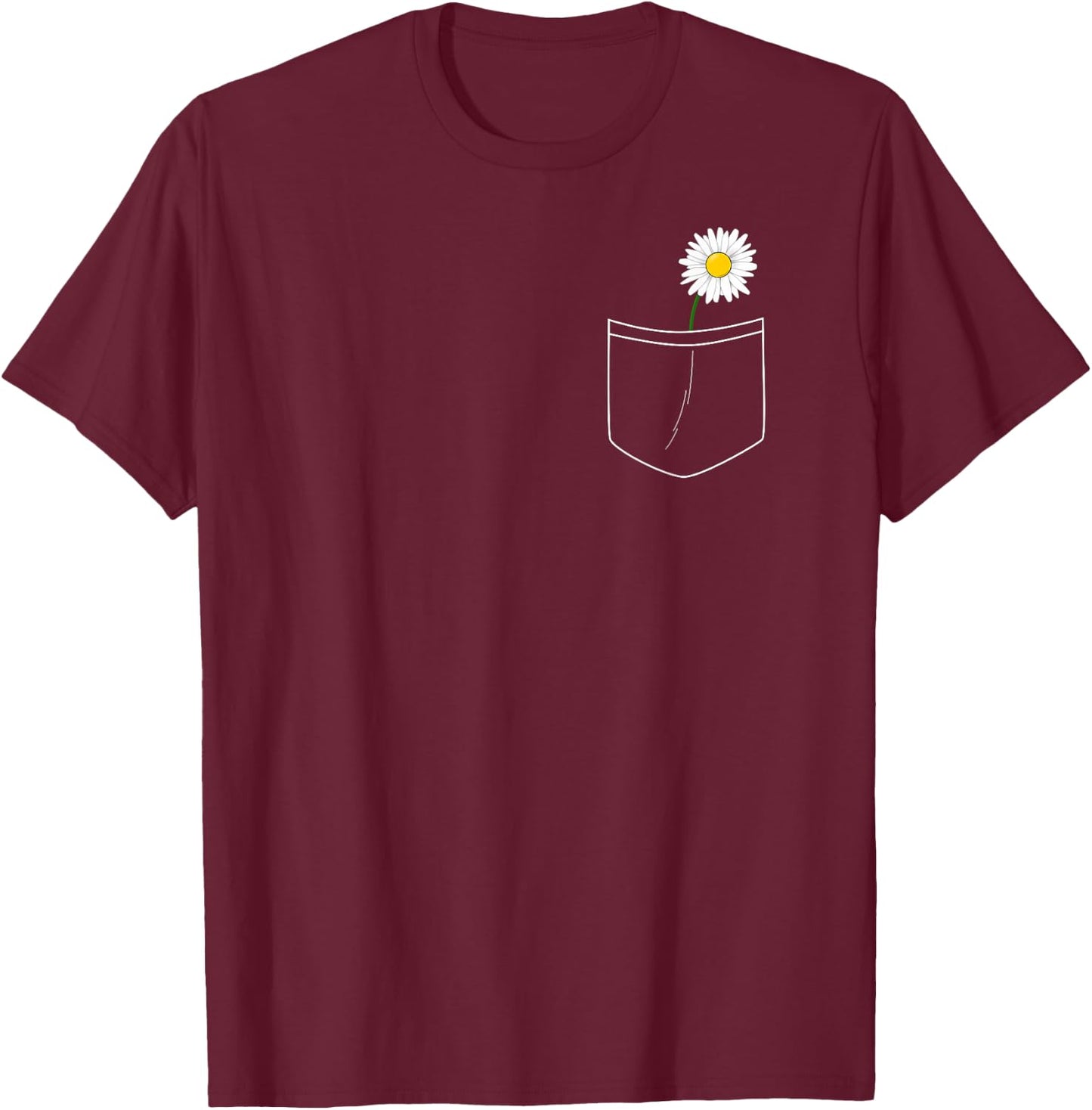 White Daisy T-Shirt - T-Shirt | Maroon