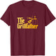 The Grillfather BBQ Grill & Smoker | Barbecue Chef T-Shirt - T-Shirt | Maroon