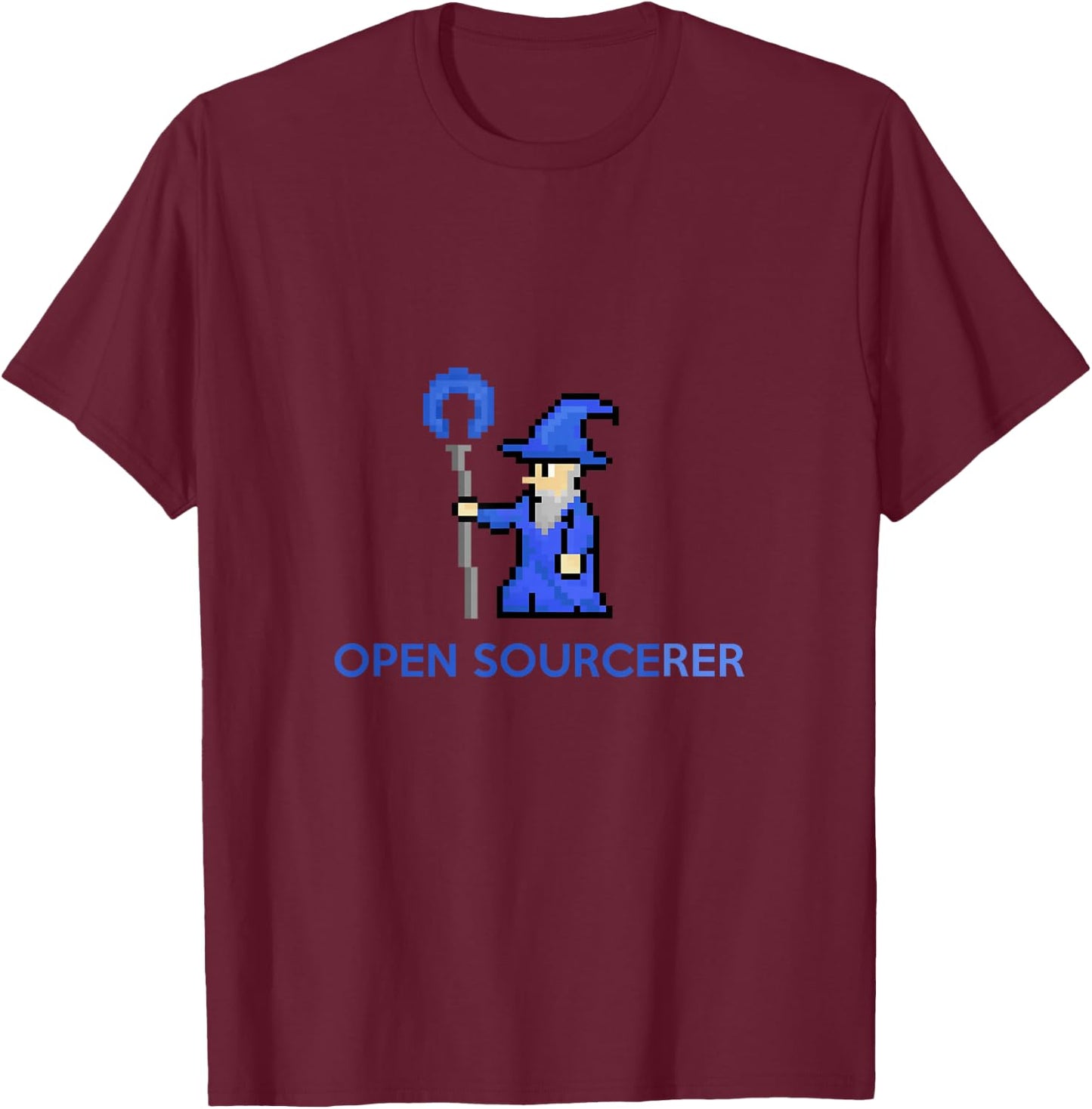 Open Sourcerer Programmer Computer Science Coder Gift T-Shirt - T-Shirt | Maroon