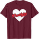 Vintage Panthers High School Go Panthers Pride Heart T-Shirt - T-Shirt | Maroon