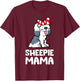 English Sheepdog Mom Funny Sheepie Mama T-Shirt - T-Shirt | Maroon