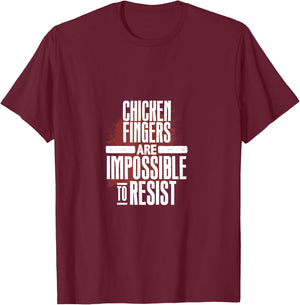 Chicken Fingers Food Lover Humor Relatable Snack Obsession T-Shirt - T-Shirt | Maroon