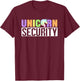 Halloween Easy Quick Parent Mom Dad Unicorn Security Costume T-Shirt - T-Shirt | Maroon