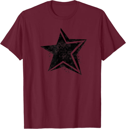 Cyber Y2K Star Aesthetic Downtown Girl Grunge der frühen 2000er Jahre T-Shirt - T-Shirt | Maroon