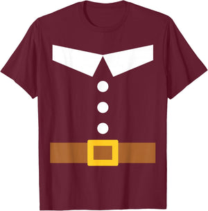 Thanksgiving Pilgrim Costume Toddler Kids Girls Turkey Day T-Shirt - T-Shirt | Maroon