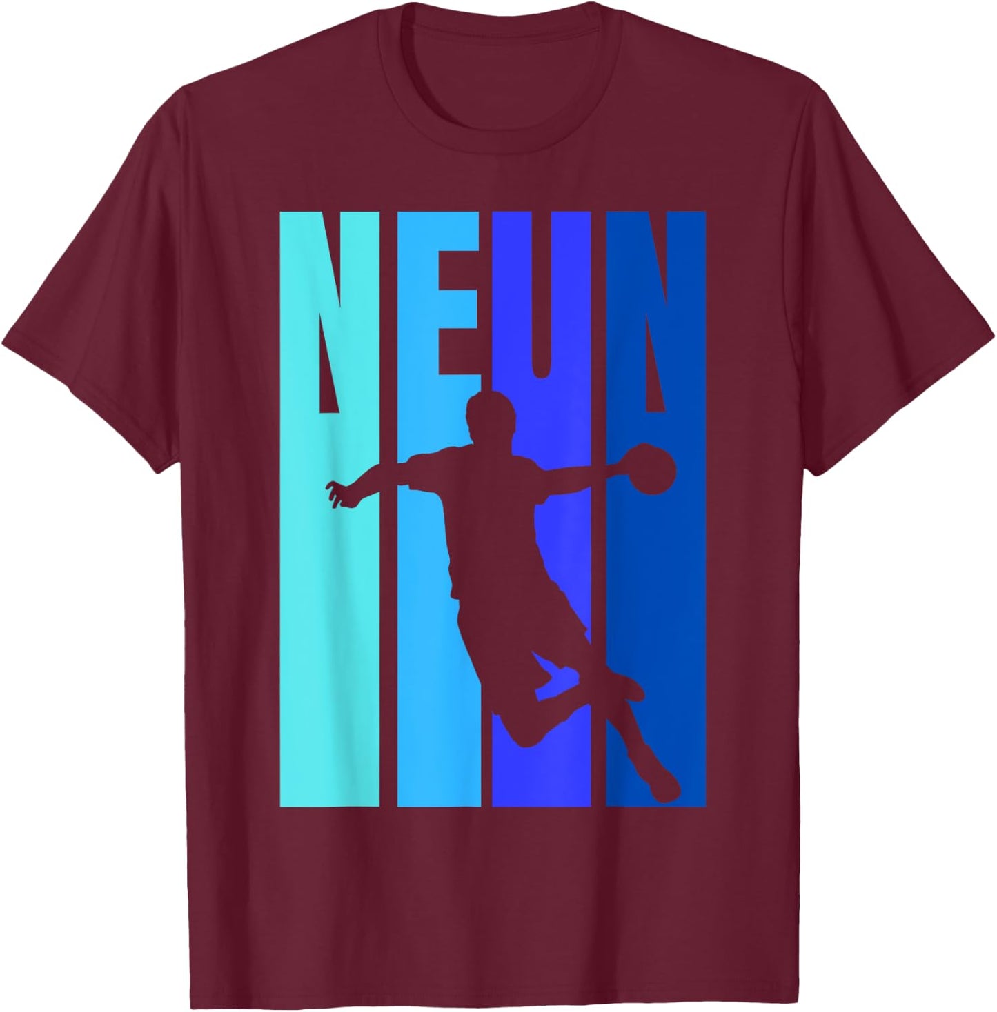 9. Geburtstag Jungs Handball - Neunter Geburtstag T-Shirt - T-Shirt | Maroon