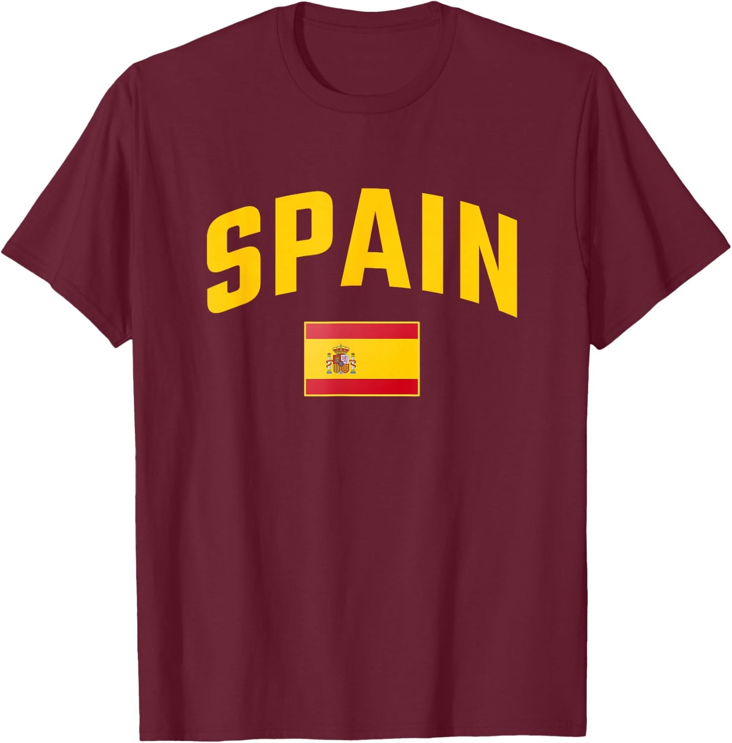 Spain - Flag of Spain - Throwback Design - Classic T-Shirt - T-Shirt | Maroon