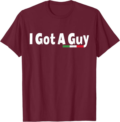 Italian I Got A Guy -Adults Italian Classic Black Small Short Sleeve
