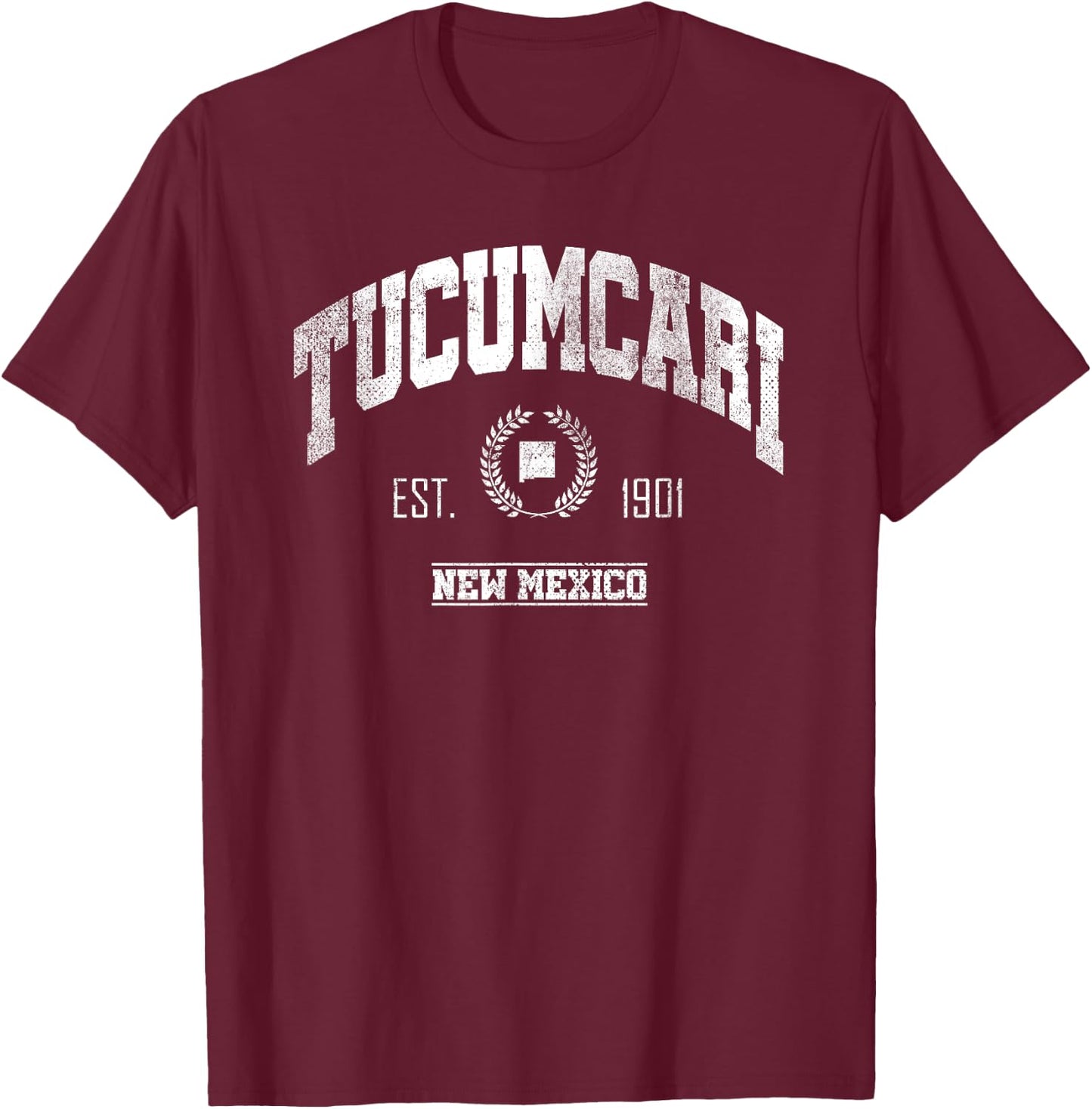 Tucumcari NM | New Mexico | Vintage Throwback T-Shirt - T-Shirt | Maroon