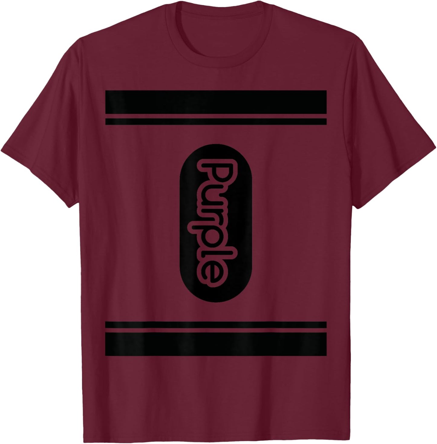 Purple Crayon Halloween Costume t Shirt Couple Friend Group T-Shirt - T-Shirt | Maroon