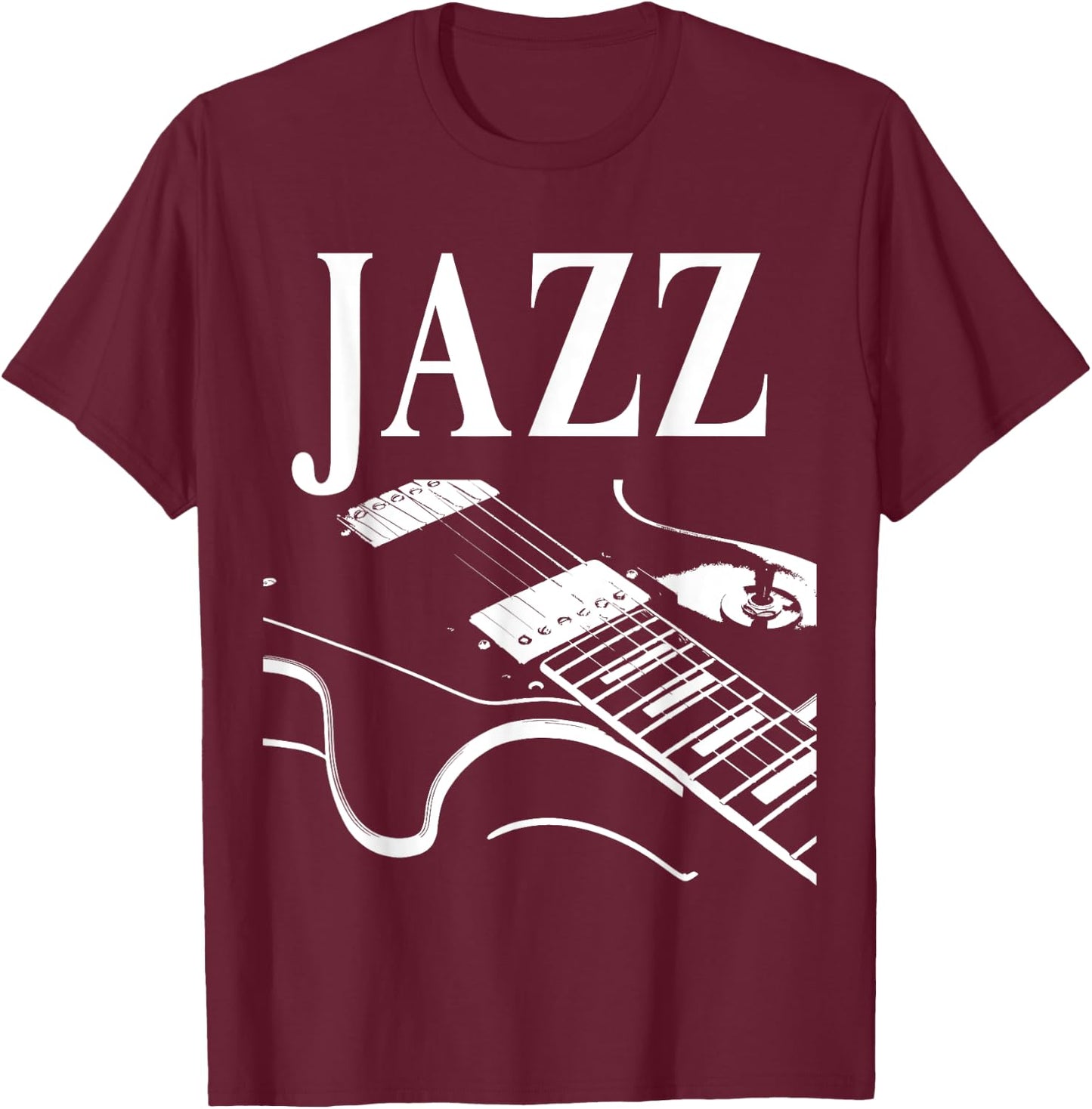 Jazz & Guitar T-Shirt - T-Shirt | Maroon