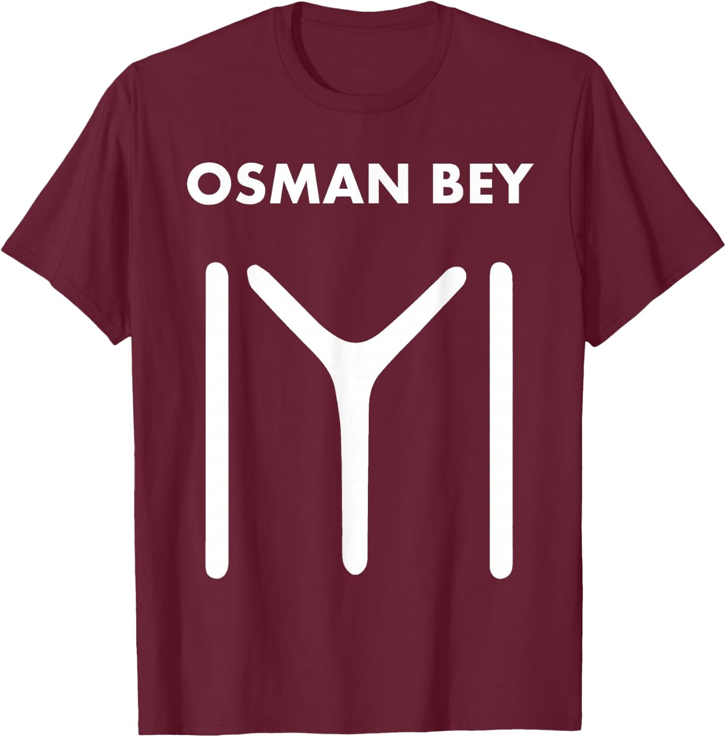 Osman Bey Ertugrul Kurulus Kayi Flag Ottoman Empire Turkey T-Shirt - T-Shirt | Maroon