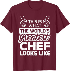 World's Greatest Chef Best Chef Ever T-Shirt - T-Shirt | Maroon