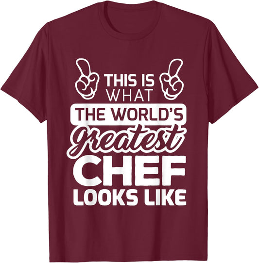 World's Greatest Chef Best Chef Ever T-Shirt - T-Shirt | Maroon