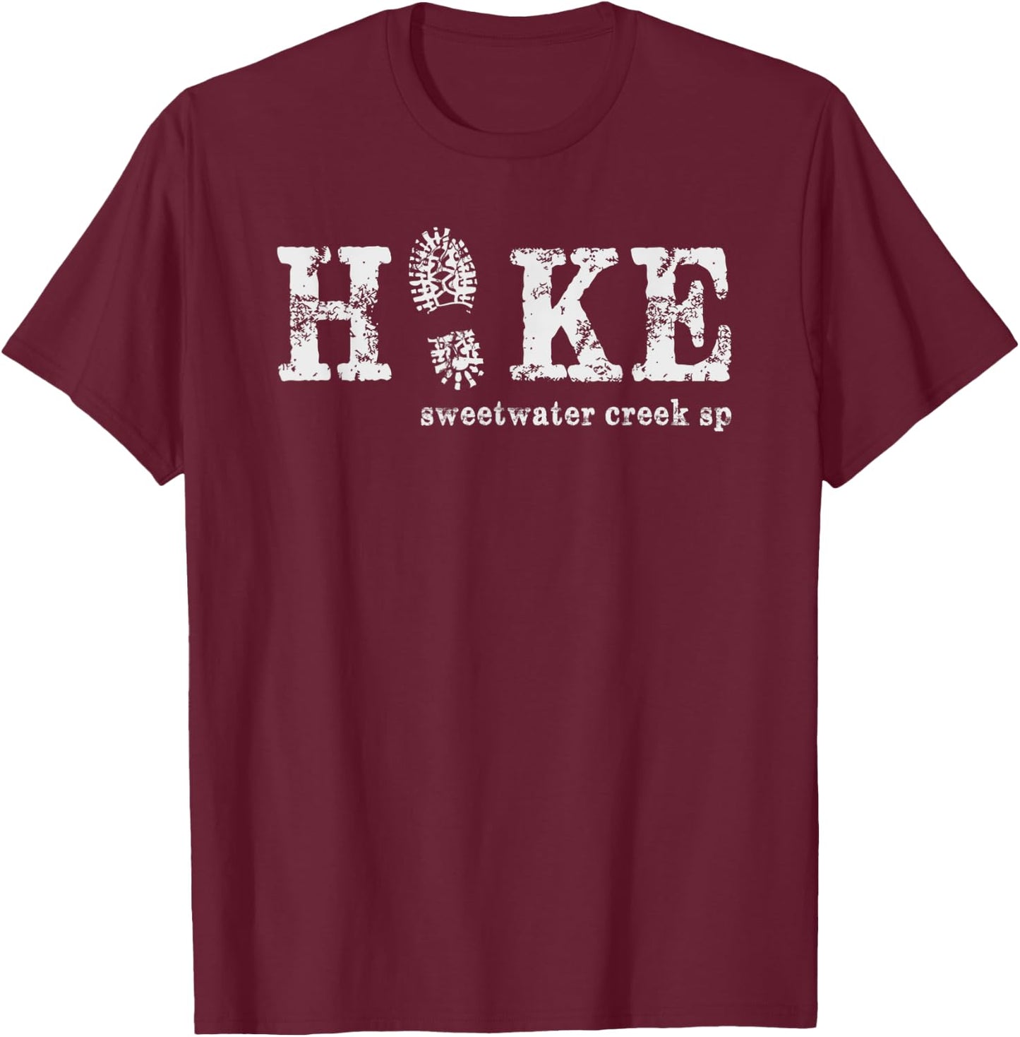Hike Sweetwater Creek State Park Georgia T-Shirt - T-Shirt | Maroon