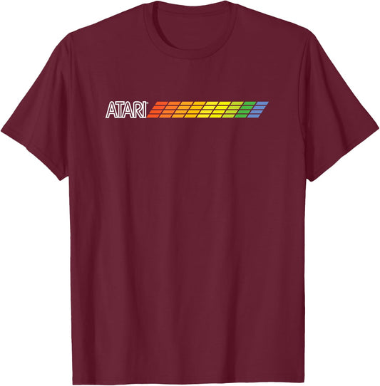 Atari Classic Vintage Retro Gaming Iconic Fun Design , blue T-Shirt - T-Shirt | Maroon