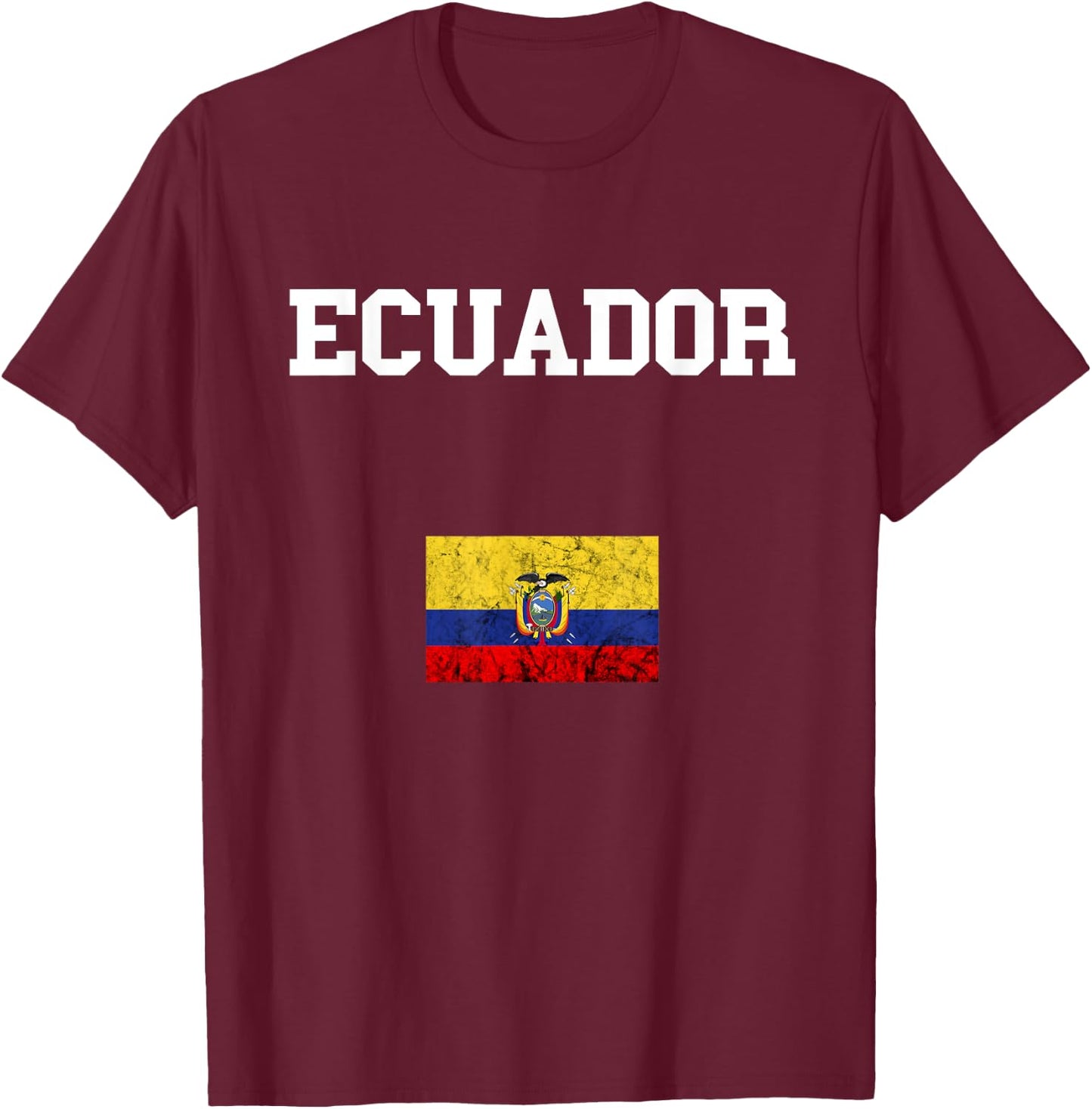 Ecuadorean Roots Ecuadorian Pride Ecuador Ecuadorian Flag T-Shirt - T-Shirt | Maroon