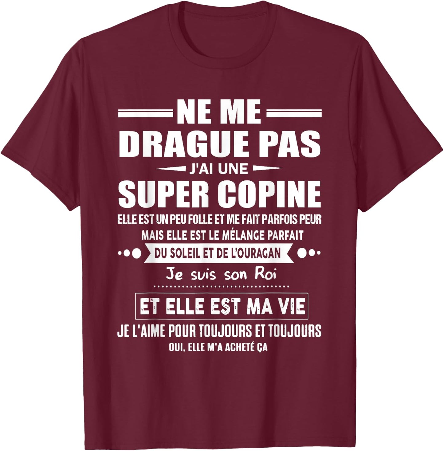 Dont Pick Me Up I Have a Great Girlfriend T-Shirt - T-Shirt | Maroon