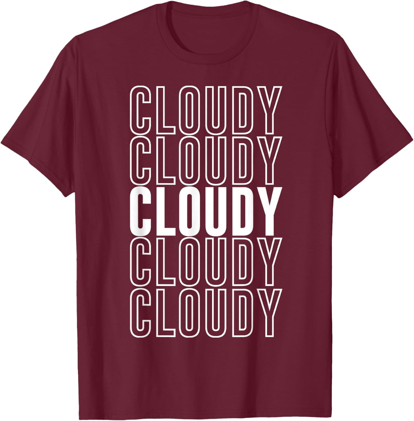 Cloudy T-Shirt - T-Shirt | Maroon