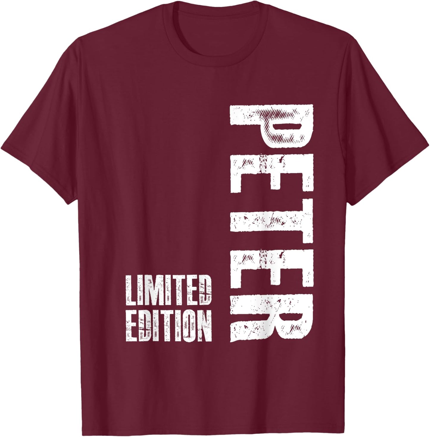 Herren - Schwarz - S - EU 34/36 - Peter Geburtstag Geschenk - Personalisiert und Novel - -Erwachsene, -Kinder - Männer T-Shirt - T-Shirt | Maroon