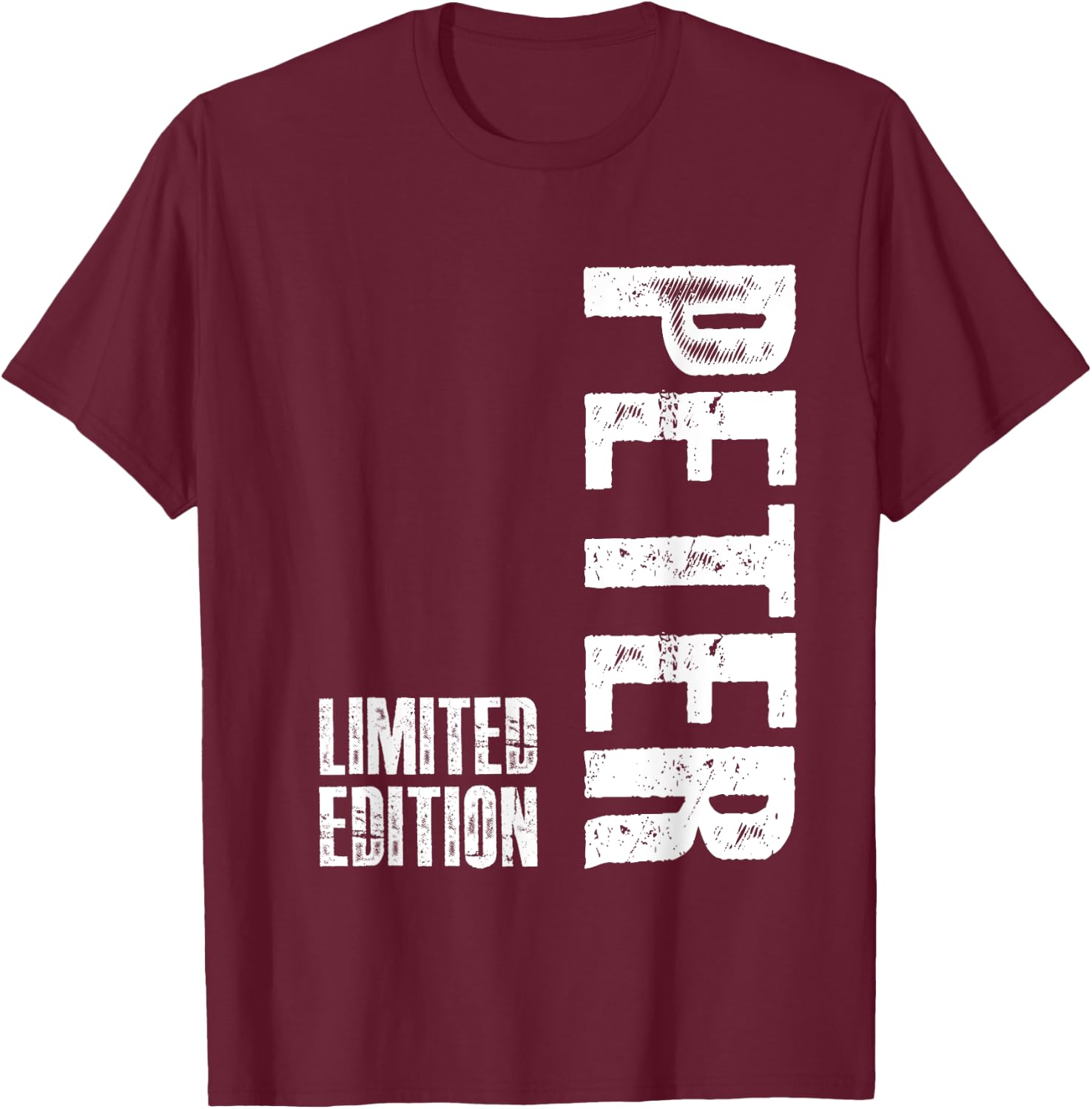 Herren - Schwarz - S - EU 34/36 - Peter Geburtstag Geschenk - Personalisiert und Novel - -Erwachsene, -Kinder - Männer T-Shirt - T-Shirt | Maroon