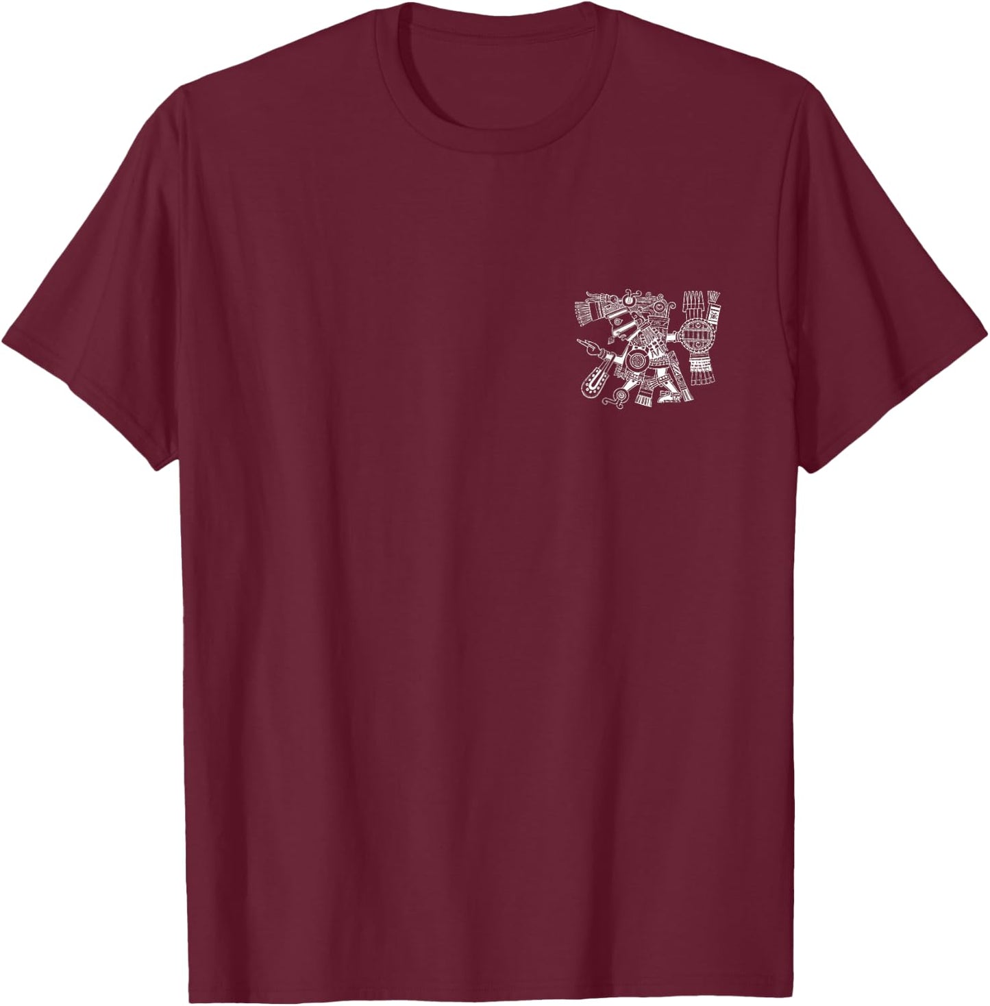 Maya patron deity Tezcatlipoca warrior Aztec Indians Mexico T-Shirt - T-Shirt | Maroon