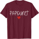 Papounet Cœur Fête des Pères Cadeau Papa Aimé T-Shirt - T-Shirt | Maroon
