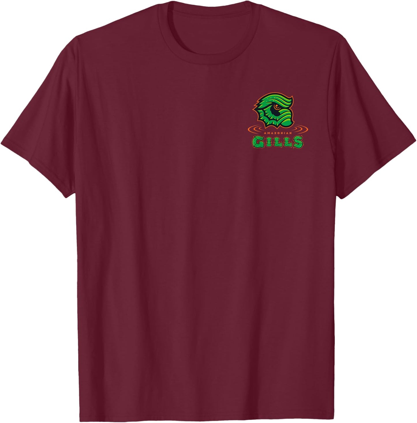 Universal Monsters Creature From The Black Lagoon Gills F&B T-Shirt - T-Shirt | Maroon