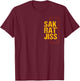 Sakratjiss Eifel Dialect , black T-Shirt - T-Shirt | Maroon